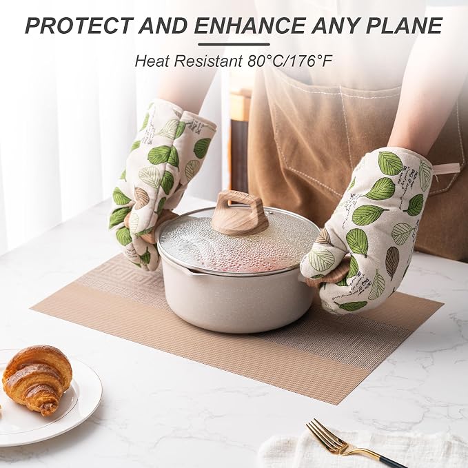 Placemats Set of 4 Washable Indoor | Outdoor Vinyl Place Mats - Image 4