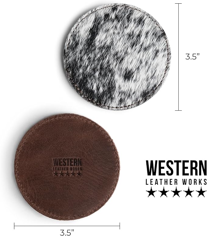 Set of 6 Circular Coasters for Drinks, Glass & Cups Stain Protection, Full - Image 4