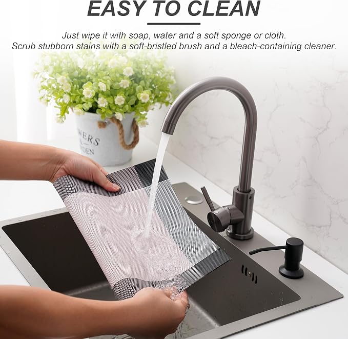 Placemats Set of 6 Washable Indoor | Outdoor Vinyl Place Mats - Image 3