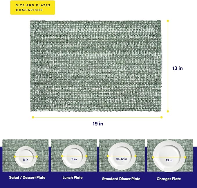 Sweet Home Collection 100% Cotton Placemats - Image 8