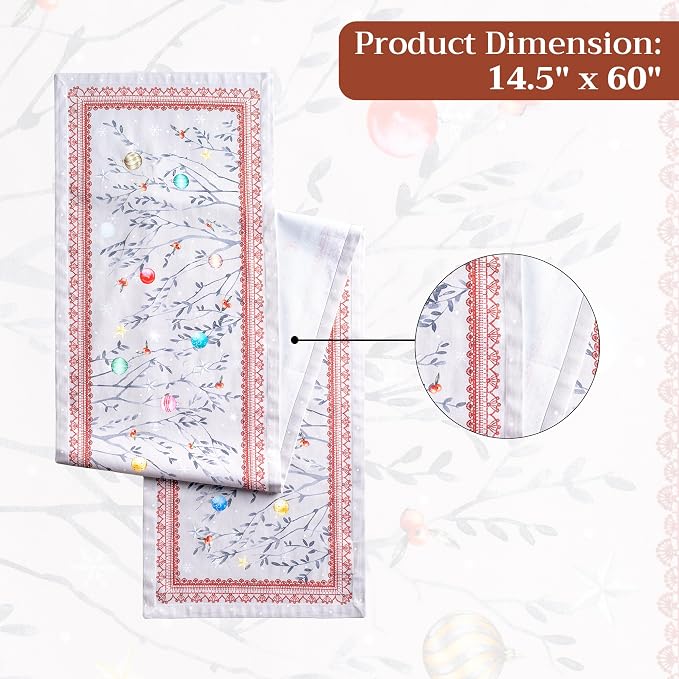 Maison d' Hermine Table Runner 100% Cotton 14.50" x 60" | Table Runners 60 - Image 7