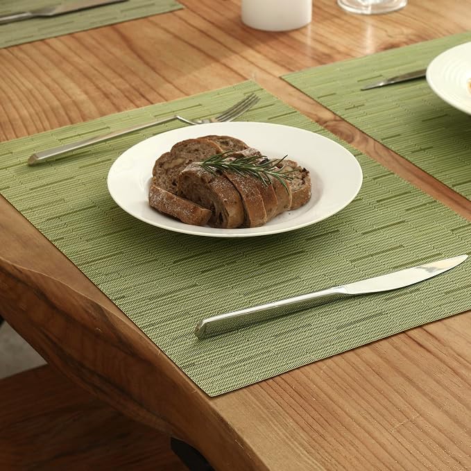 Leetaltree Pea Green Placemats Set of 12 - Image 8