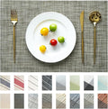 Placemats Set of 8 Vinyl/Plastic Woven Place Mats by Unknown