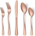 LIANYU 60 Piece Matte Copper Silverware Set by LIANYU