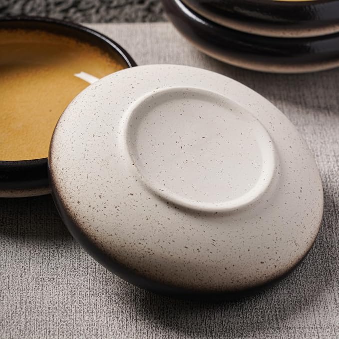 Uaral Japanese Salad Plate, Plates and Bowls Set, Stoneware Dish Set, Appetizer - Image 5
