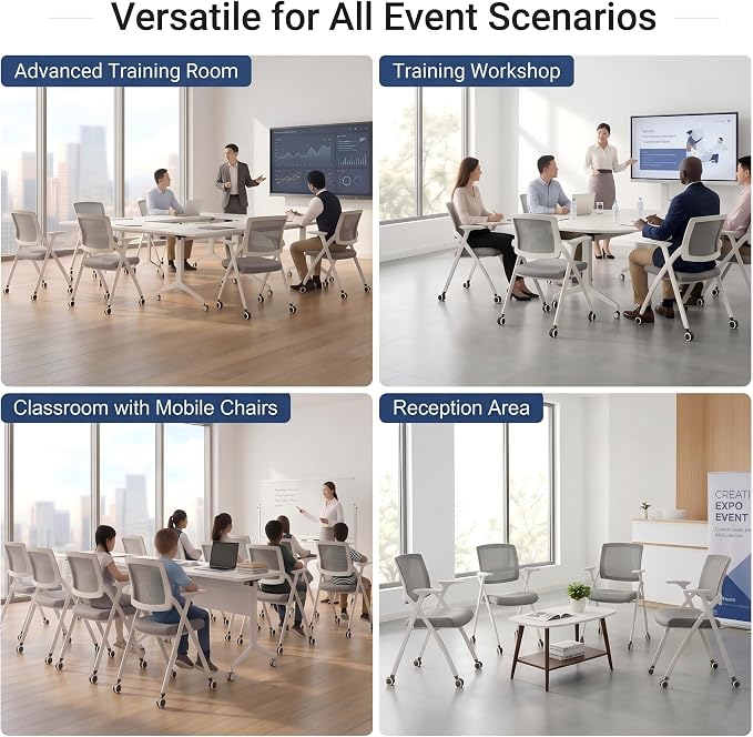 24 Pack Folding Office Chair - Image 4
