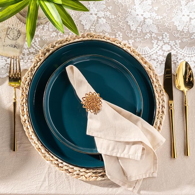AmorArc Dinnerware Sets for 4, 12 Pieces Ceramic Plates and Bowls Set | Scratch - Image 3