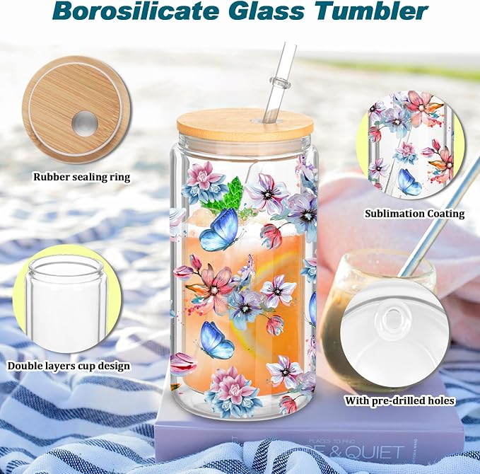 8 Pack 16 Oz Sublimation Snow Globe Tumbler, Snow Globe Cups - Image 4