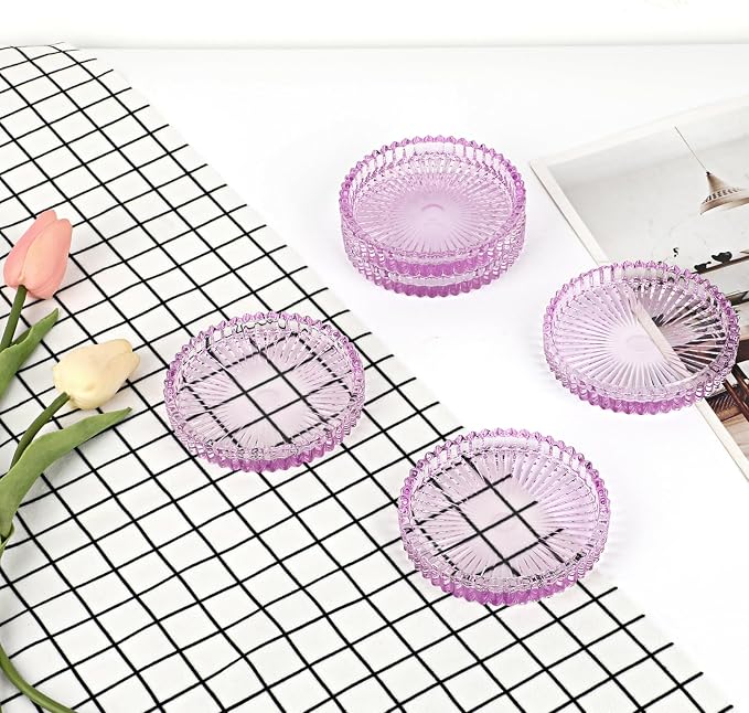 Modern Clear Coaster Set of 5- Glass Coasters - Image 9