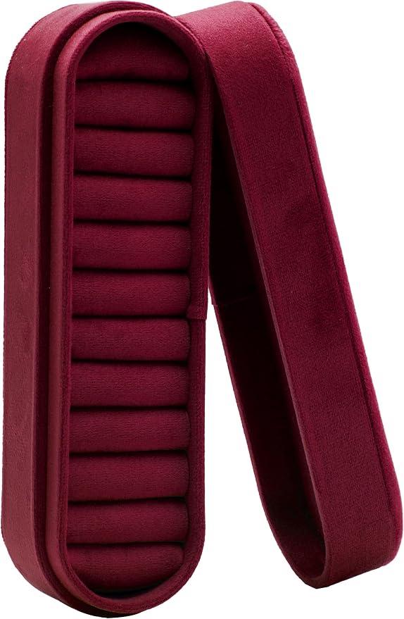Velvet Small Multiple Ring Box Portable Organizer Display Storage | Travel Case - Image 4