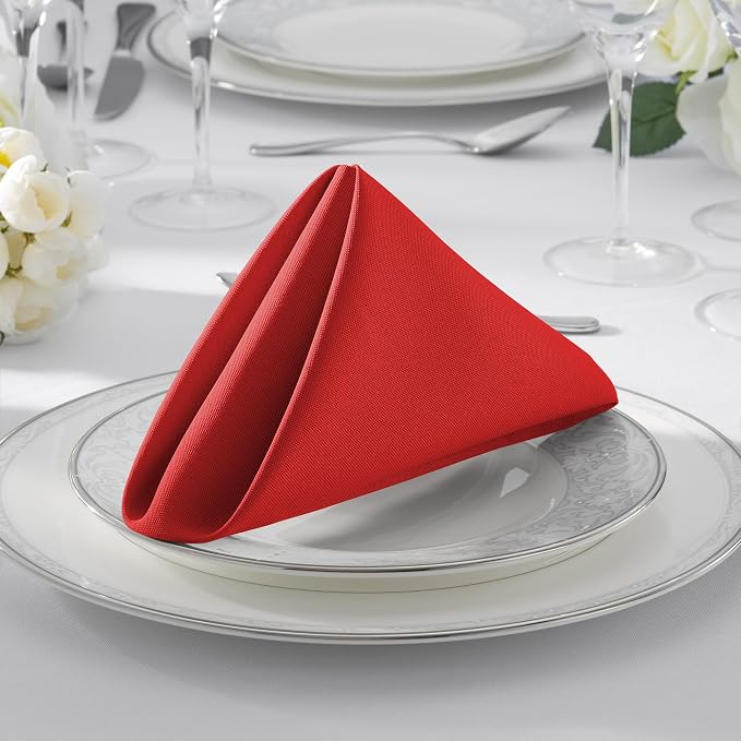 Lann's Linens Set of 144 Cloth Dinner Napkins, 17-inch Polyester Napkins - Image 7