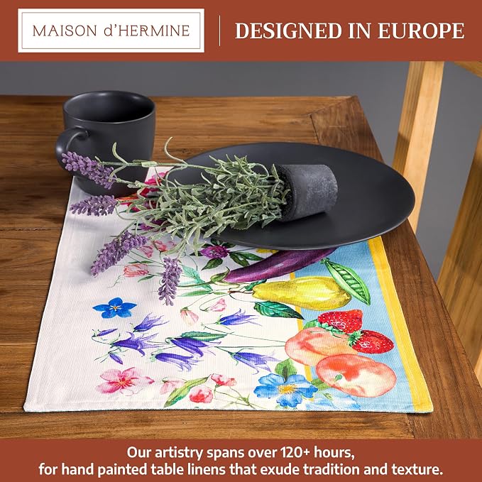 Maison d' Hermine Placemats Set of 4 Reusable 100% Cotton | Cloth Place Mats - Image 2