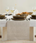 Solino Home 100% Pure Linen Table Runner Natural Long, Fete 14 x 108 in | Table by SolinoHome