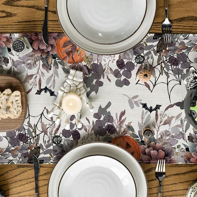 Artoid Mode 210 GSM Halloween Table Runner 13x72 Inch Home Party Decor | - Image 3