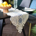 SUTAVIA Lace Table Runner 12"×96" Gold Embroidered Dresser Scarf | Classic by SUTAVIA