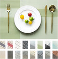 Placemats Set of 8 Vinyl/Plastic Woven Place Mats by Unknown