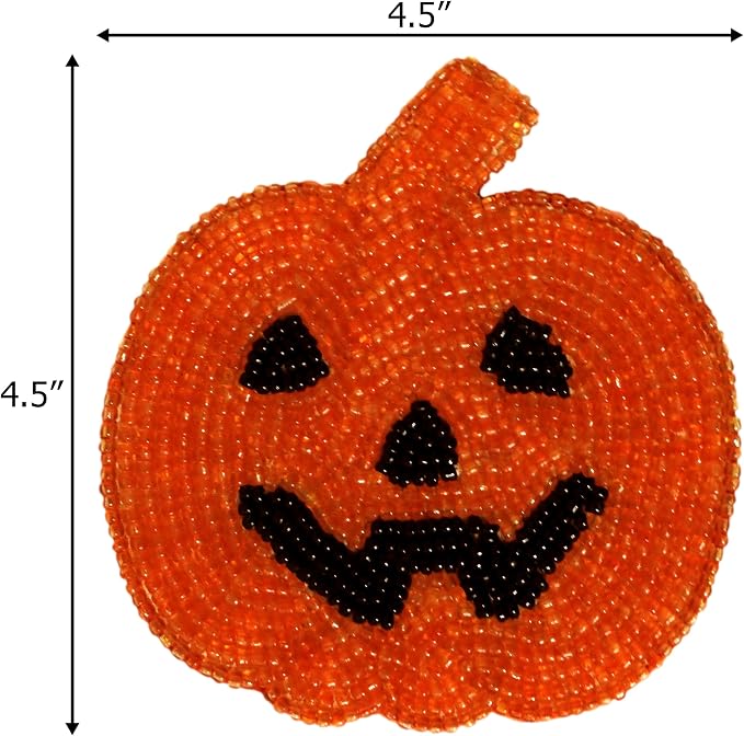 COTTON CRAFT Halloween Harvest Pumpkin Beaded Coasters - Image 3