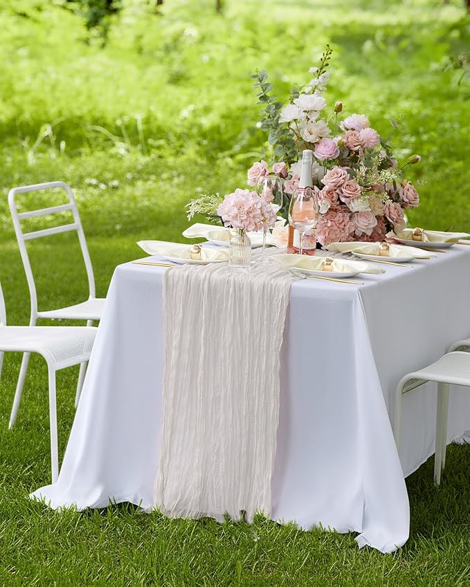 Pureegg 2-Pack Cheesecloth Table Runner, Decorations - Image 7