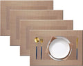 PIGCHCY Placemats Vinyl Washable Table Mats Elegant Non-Slip Placemats by PIGCHCY