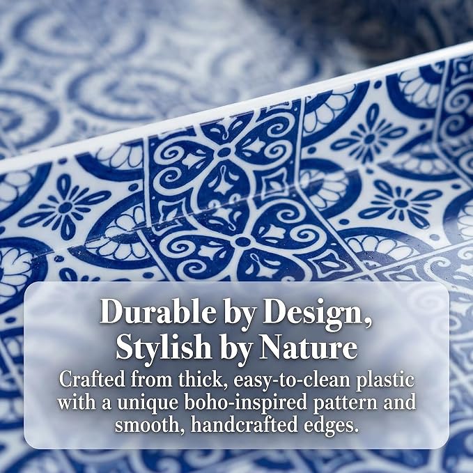 2 Pack Serving Tray with Handles, Rectangular Decorative Trays - Image 9