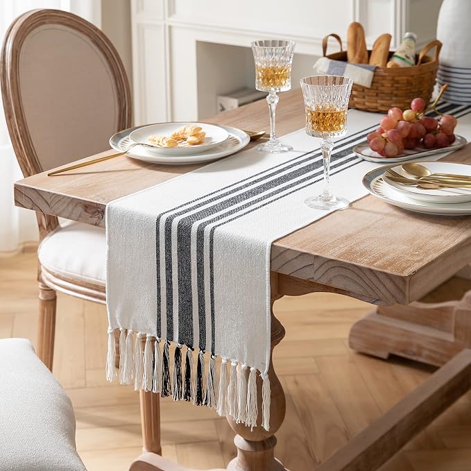 Boho Table Runner for Modern Farmhouse Decor, Dining Table décor 13 x 108 Inch - Image 2