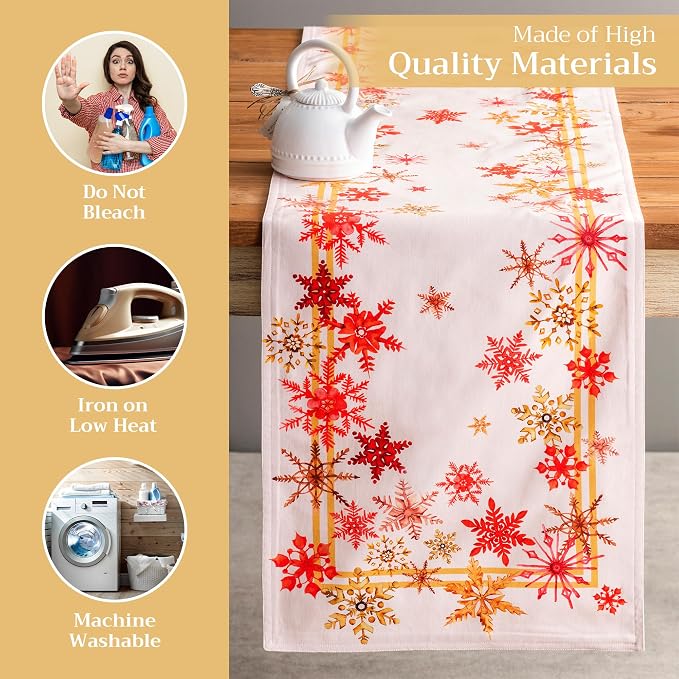 Maison d' Hermine Table Runner 100% Cotton 14.50" x 108" | Table Runners 108 - Image 3
