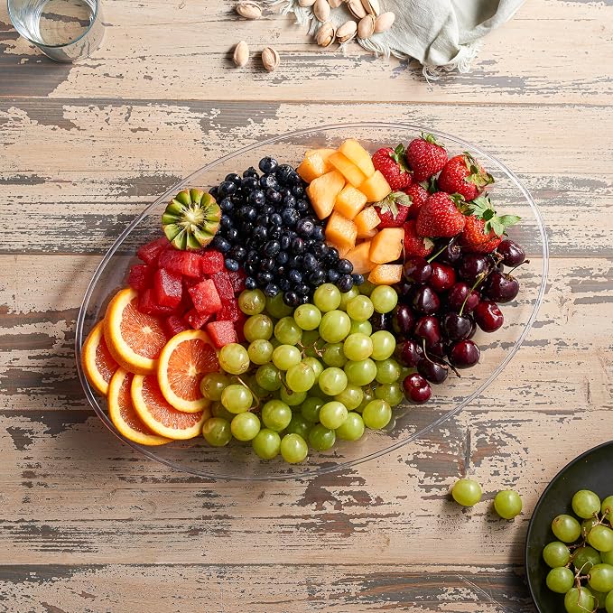 Clear Plastic Oval Serving Trays - Image 3