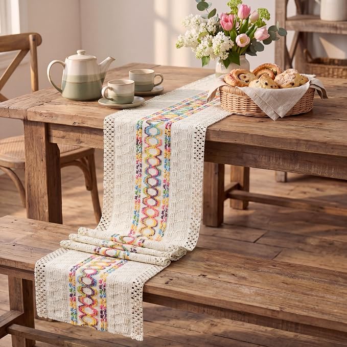 Artoid Mode Colorful Farmhouse Rustic Table Runner 12x90 Inch | Holiday Hollow - Image 5