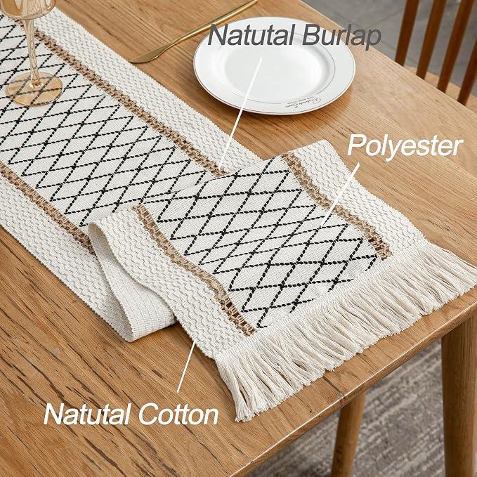 Table Runner Linear End, Boho Style - Image 2