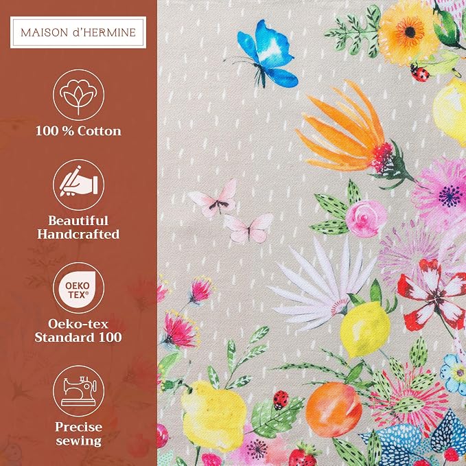 Maison d' Hermine Placemats Set of 4 Reusable 100% Cotton | Cloth Place Mats - Image 2