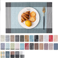 Placemats Set of 6 Washable Indoor | Outdoor Vinyl Place Mats by CADONO