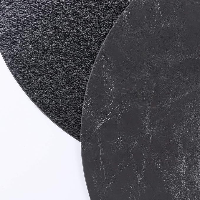 Set of 6 Embossed PU Leather Placemats, Waterproof Coffee Coasters, Kitchen - Image 7