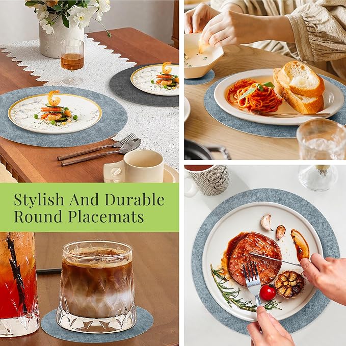 Fyvva Placemats Set of 6, Stain & Scratch Resistant, - Image 7