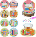 Mrnsiet 8PCS Books Diamond Art Coasters by Mrnsiet