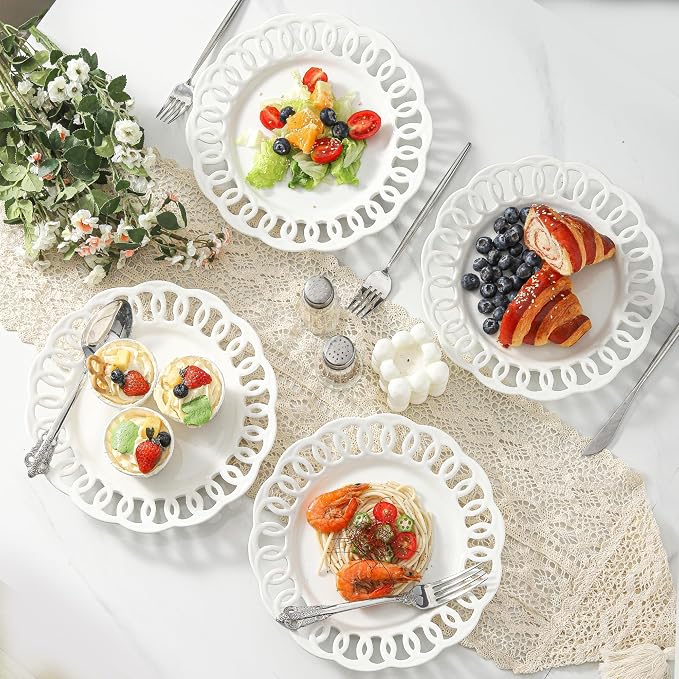 4 Pack 10" Dinner Serving Plates - Image 6