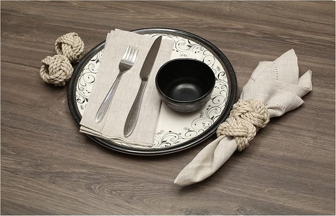 ALPHA Living HOME Napkin Rings Set of 12 - Image 7