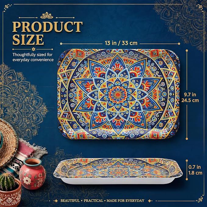4 Pieces Bohemian Serving Trays - Image 2