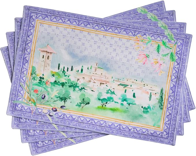 Maison d' Hermine Placemats Set of 4 Reusable 100% Combed Cotton | Cloth Place by MaisondHermine