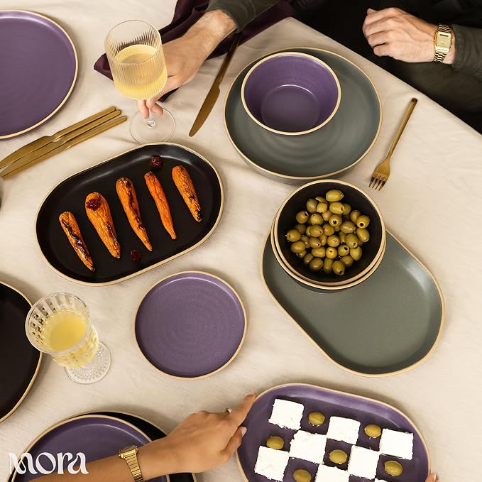 MORA Serving Platter Set of 3, Giant & Mega Ceramic Oval Platters - Image 7