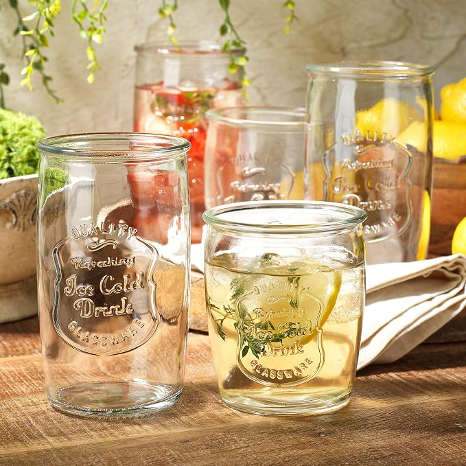 Glaver's Ice Cold Set of 8 Drinking Glasses 4-20 Oz Highball Glasses, and 4-13 - Image 3