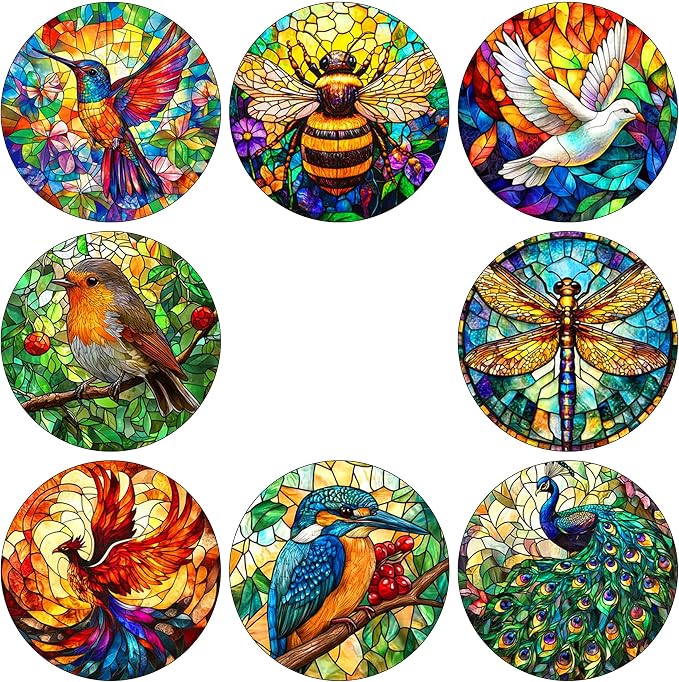 8 PCS Spring Diamond Art Coasters Kits Animals Diamond Painting Coaster | - Image 7