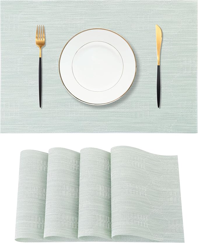 Leetaltree Mint Cream Placemats Set of 4 by Leetaltree-ArtatEveryTable