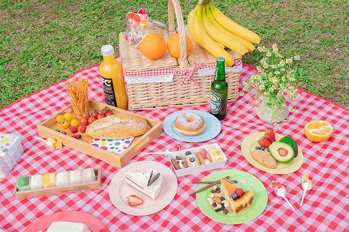 60PCS Colorful Disposable Plastic Plates, Heavy Duty Plates - Image 5