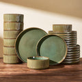 Stoneware Dinnerware Sets, Reactive Glaze Dishes Set by FamiwarePremium