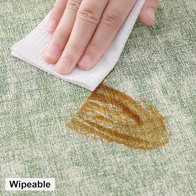 Round Faux Leather Placemat and Coaster 6 Packs, Washable Heat Resistant Dining - Image 5