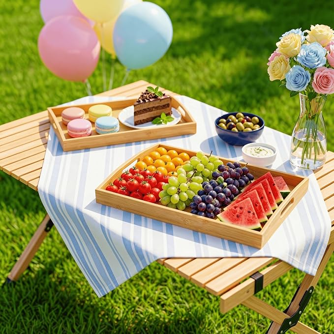 Bamboo Serving Tray Set of 2 - Image 7