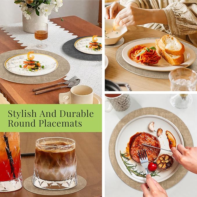 Fyvva Placemats Set of 4, Stain & Scratch Resistant, - Image 7