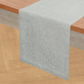 Solino Home 100% Pure Linen Table Runner Chambray Grey, Athena 14 x 132 in | by SolinoHome