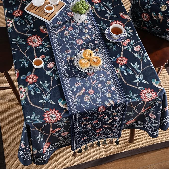 Patdrea Designer Elegant French Velvet Table Runner, Thanksgiving Dining Table - Image 7