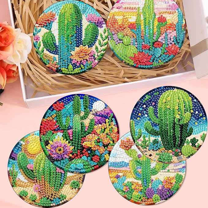 Mrnsiet 8PCS Diamond Art Coasters - Image 4